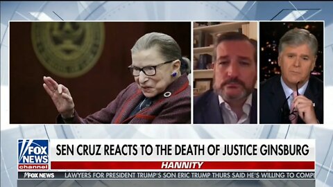 Cruz Mourns Passing of Justice Ginsburg, Calls on Senate to Confirm Successor Before Election