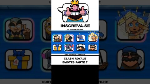 TODOS OS EMOTES - CLASH ROYALE PARTE 7