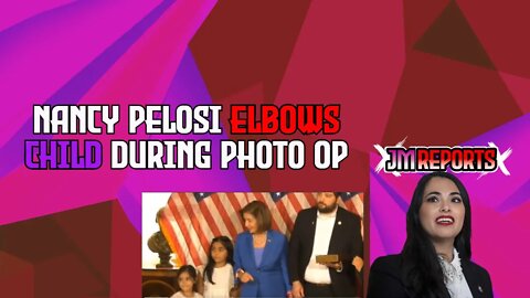 Nancy Pelosi elbows Mayra Flores daughter during a photo op