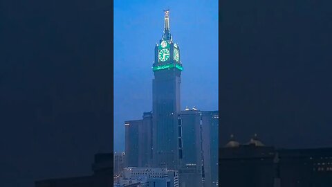 Zamzam Clock Tower, Night to Day Timelapse رمضان ١٤٤٥ھ