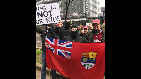 End Grooming protest at Toronto Public Library 4/29/23 -- Kievan Rus w/WLM Toronto, CNP, Save Canada