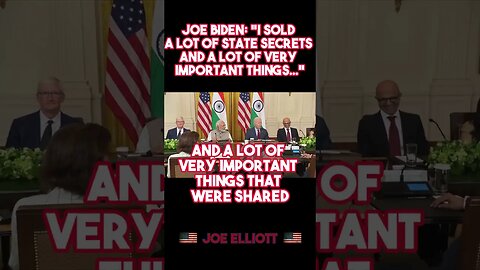 Joe Biden: "I SOLD a lot of state secrets and a lot of very important things..." #shorts