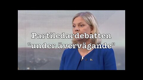 Partiledardebatt "under ävervägande"