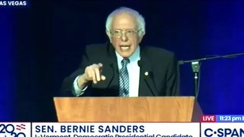 Bernie Sanders "We Can NOT Continue To Have In Office A President Who IS A Pathological Liar!"