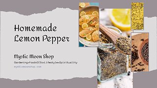 Homemade Lemon Pepper