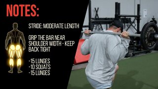Barbell Lunges w: Squats