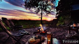 Cozy Fire with the Sunset | Relaxation | Sleep | Unwind