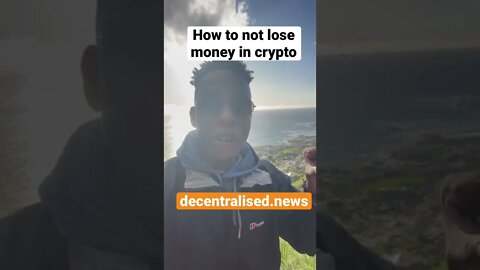 How to NOT lose money in Crypto