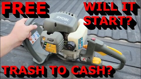 WILL IT RUN? Free Gas Hedge Trimmer | Ryobi HT26 Gas Hedge Trimmer