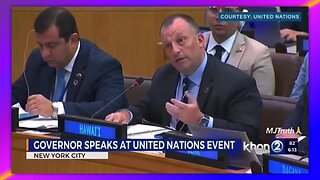 HAWAII FIRES - DEM GOVERNOR OF HAWAII JOSH GREEN WAS JUST AT THE UN TALKING ABOUT LEADING THE WAY