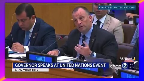 HAWAII FIRES - DEM GOVERNOR OF HAWAII JOSH GREEN WAS JUST AT THE UN TALKING ABOUT LEADING THE WAY