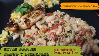 Bean Casserole-Salad Cazuela-Ensalada de Habichuelas