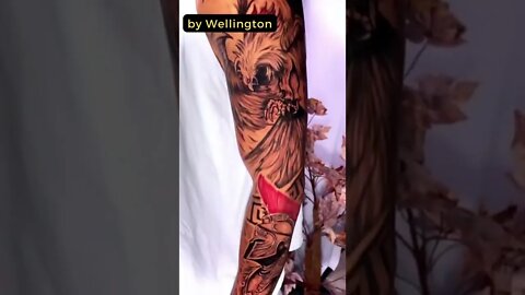 Stunning work by Wellington #shorts #tattoos #inked #youtubeshorts