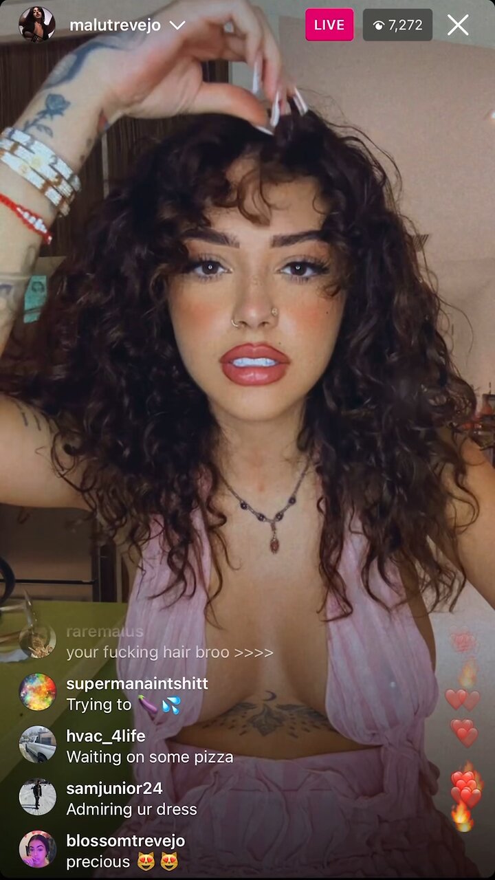 MALU TREVEJO IG LIVE: Malu Dress To Serve With No Bra, Smoking & Vibing  With Her Fans (01/04/23) pT2 - Rumble