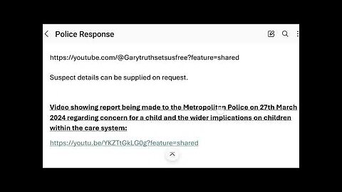 Police Response - International Government Fraud / Child Trafficking / Directed Energy Weapons
