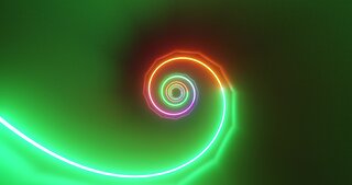 👍 colorful neon spiral tunnel [vj loop screensaver 4k free]