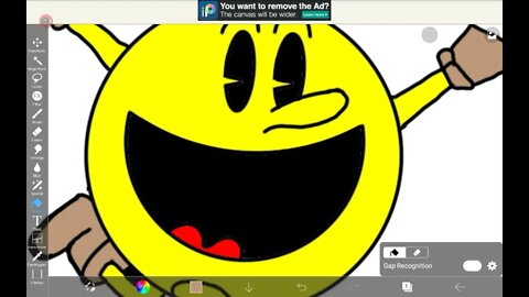 Pacman drawing on ibis tablettte playstore app