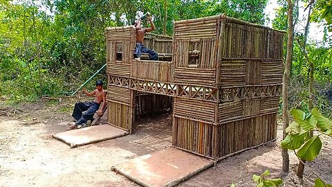 Building The Most Beautiful Survival House Villa By Bushman Skills