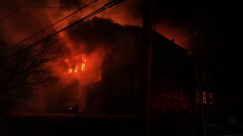 Fire blazes through former Lawndale Elementary School in Kenmore