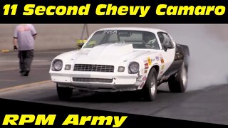 11 Second Chevy Camaro Drag Racing