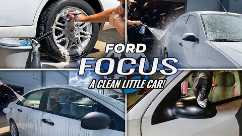 Ford Focus | Detailing Someone's First Car! | Trim Restoration & Making White Paint GLOSS!