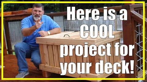 Deck Furniture - Cedar Deck Cooler | I Built This Out of SCRAP! | 2020/25