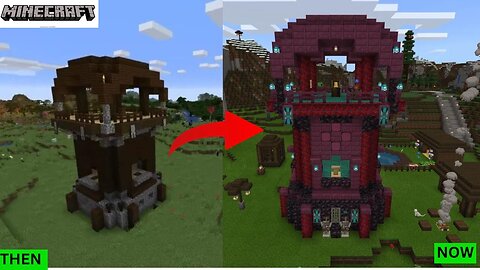 I TRANSFORMED THE PILLAGER OUTPOST IN MINECRAFT|MINECRAFT PE|1.20 UPDATE