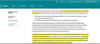 CPSO Recommends "medications...referral to psychotherapy" For Those Not Wanting Covid Vax