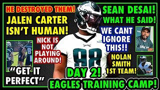 JALEN CARTER KNOCKS 2 PLAYERS OVER! IM GONA CRY OVER SEAN DESAI! NOLAN SMITH 1ST TEAM D! EAGLES CAMP