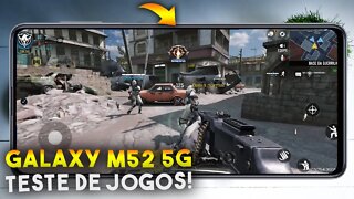 Galaxy M52 5G - Teste de JOGOS! COD Mobile, Asphalt 9 e Free Fire será que roda liso?