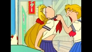 Usagi beats the living crap outta Minako