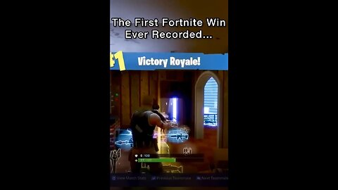 First Fortnite Win Ever Recorded😱