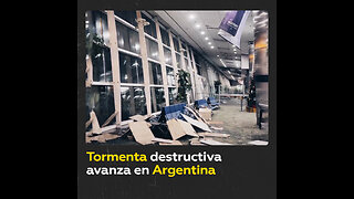 Violento temporal avanza en Argentina dejando destrozos