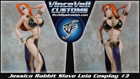 Sideshow Jessica Rabbit Slave Leia Cosplay Custom Statue #3