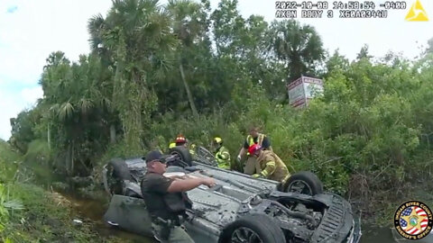 Indian River County deputy helps save 3 people after car crashes into canal
