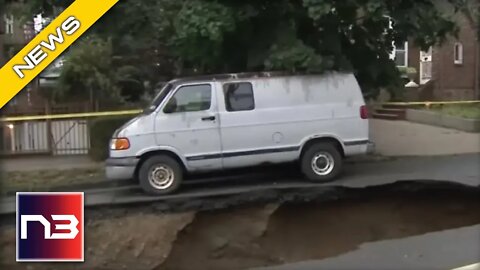 Van SWALLOWED Whole By Massive Sinkhole In Apocalyptic Clip