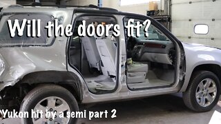 Rebuilding a GMC Yukon hit by a semi Part 2