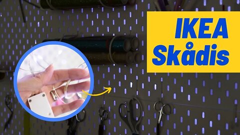 Seriously Easy Hack for IKEA Skådis Pegboard System | ADD BACKLIGHTING