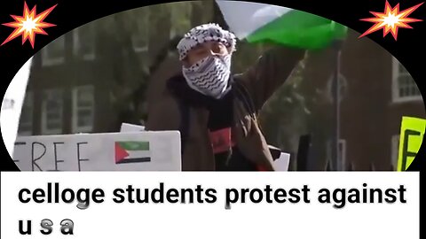 College students protest against u s a