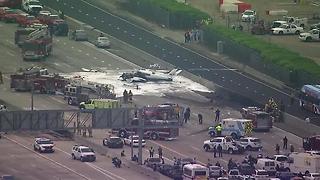 Small Plane Crashes on the 405 Freeway in Orange County near John Wayne Airport
