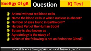 General science biology mcq question