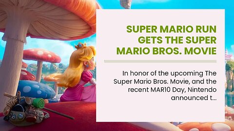 Super Mario Run Gets The Super Mario Bros. Movie Event