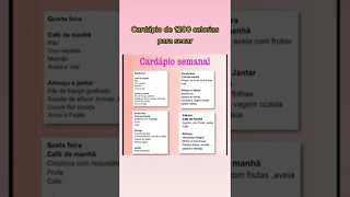 CARDÁPIO DE 1200 CALORIAS PARA SECAR - Vídeos Tiktok #Shorts