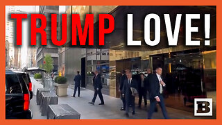 Supporters Cheer as Donald Trump Departs Trump Tower for Courthouse
