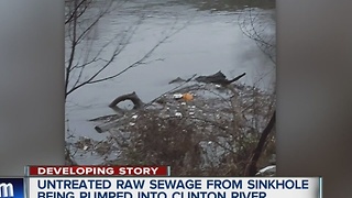 Raw sewage being dumped into Clinton River