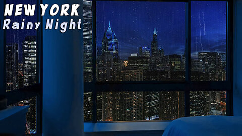 Instantly Fall Asleep with Calming Rain Sounds Cozy Luxury Bedroom With View Of New York City