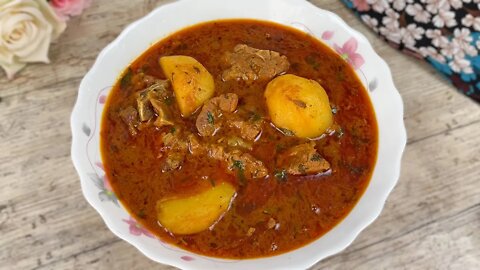 Aloo Gosht Recipe • Dum Aloo Lamb Curry Recipe • How To Make Mutton Curry Recipe • Lamb Potato Curry