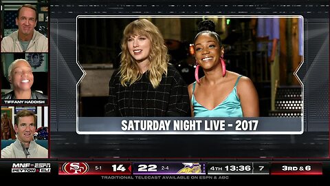 Tiffany Haddish joins the Manning Cast on 'MNF' to talk about Taylor Swift | Week 7