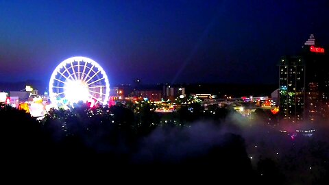 Night time at Niagara, Aerial view