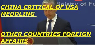 (Translated) China Ministry of Foreign Affairs Critical of United States